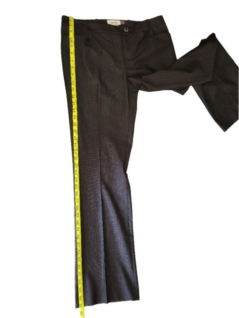 Calvin Klein Modern Fit Straight Leg Slight Flare Charcoal Gray Trousers Size 8 - Picture 13 of 16